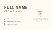 Branch Beads Macrame Curtain Business Card Image Preview