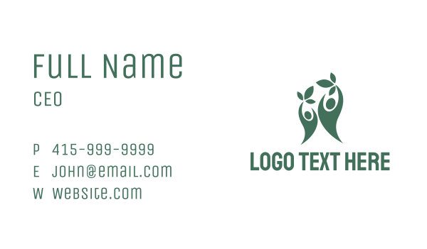 Garden Leaves Charity  Business Card Design Image Preview