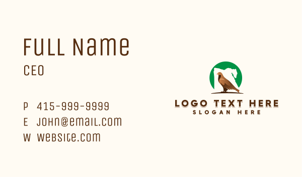 Wild Africa Eagle  Business Card Design Image Preview