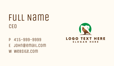 Wild Africa Eagle  Business Card Image Preview