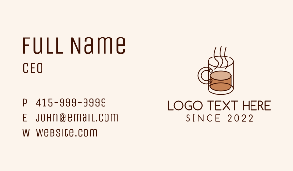 Hot Coffee Mug Business Card Design Image Preview