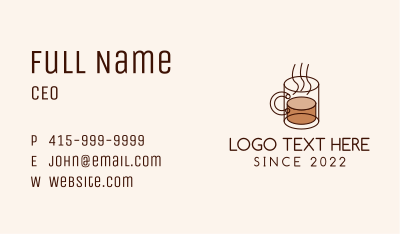 Hot Coffee Mug Business Card