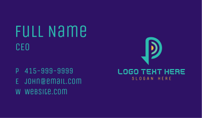 Generic App Letter P Business Card Image Preview