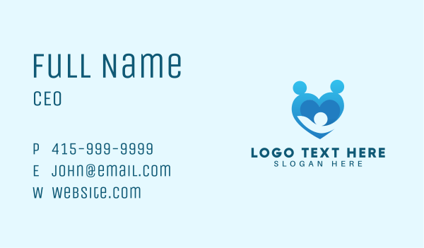 Love Family Childcare Business Card Design Image Preview