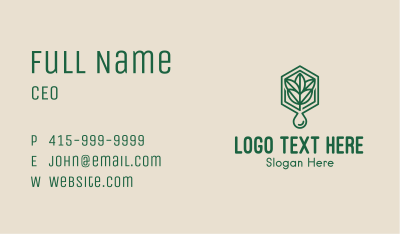 Natural Plant Oil Extract Business Card Image Preview