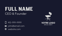 Gray Rustic Office Chair  Business Card Design