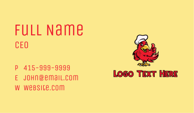 Parrot Chef Restaurant  Business Card Image Preview