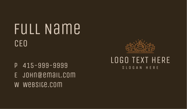 Decorative Luxury Coffee Business Card Design Image Preview