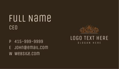 Decorative Luxury Coffee Business Card Image Preview
