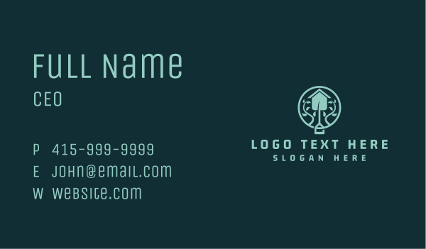 Yard Plant Shovel Tool Business Card Design Image Preview