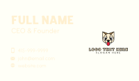 Beige Thirsty Animal Puppy Outline Business Card Design