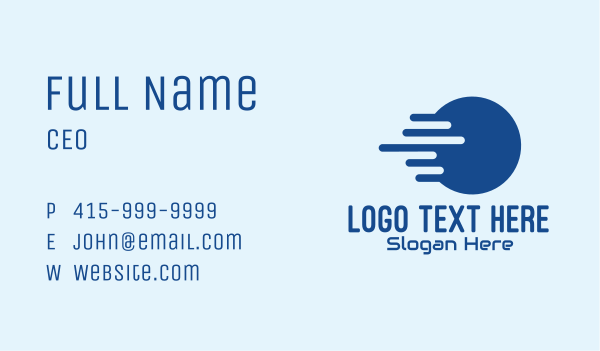 Blue Round Digital Tech Business Card Design Image Preview