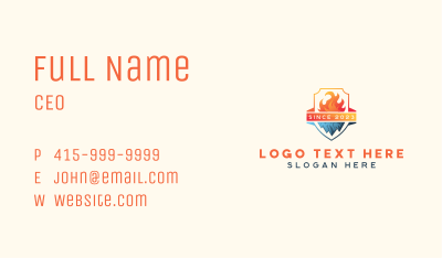 HVAC Fire Ice Business Card Image Preview