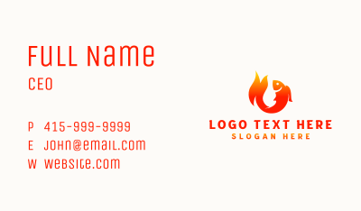 Fish Flame BBQ Business Card Image Preview