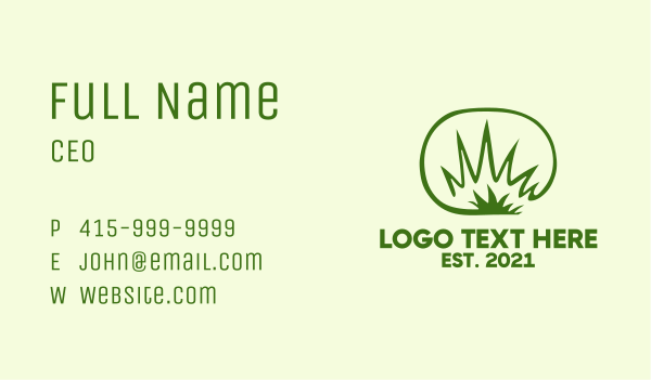 Lawn Grass Weeds Business Card Design Image Preview
