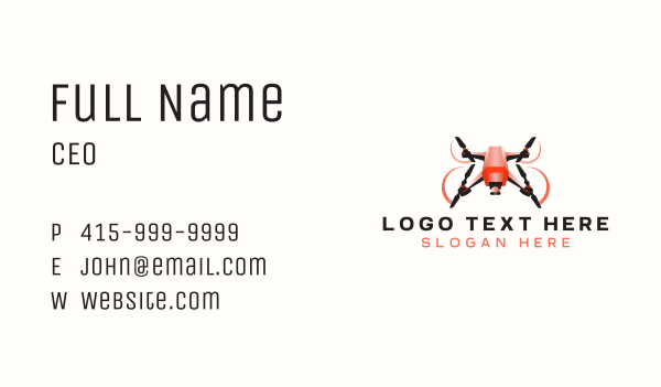 Drone Camera Photographer Business Card Design Image Preview