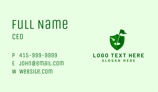 Golf Hole Ball Business Card Design Image Preview