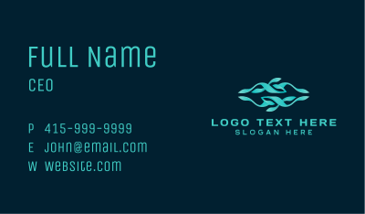 Wave Wellness Nature Business Card Image Preview