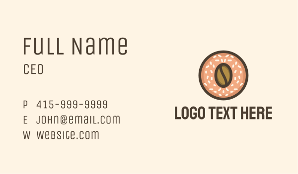 Coffee Strawberry Donut Business Card Design Image Preview