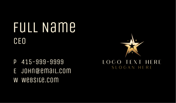 Star Luxury Entertainment Business Card Design Image Preview