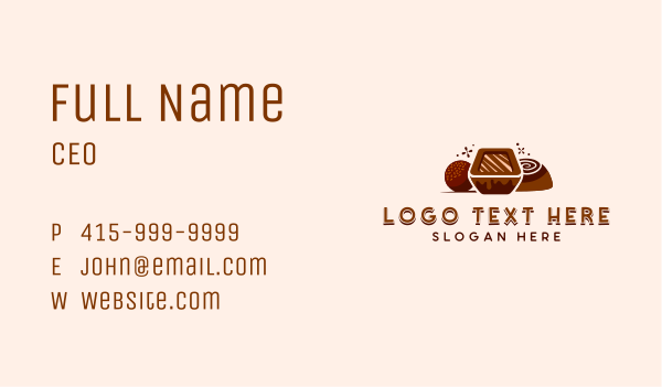 Chocolate Candy Dessert Business Card Design Image Preview
