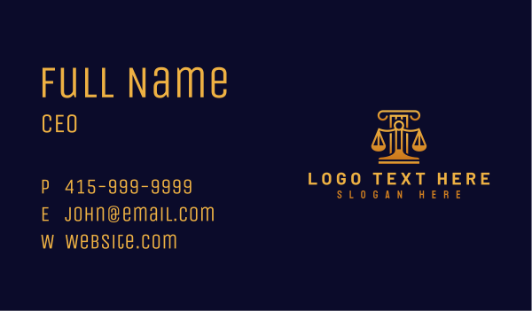 Scale Law Firm Business Card Design Image Preview