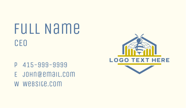 Wild Bee Hive  Business Card Design Image Preview