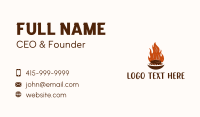 Flame Cookout BBQ Business Card Preview