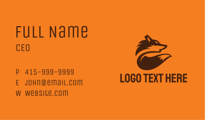 Brown Fox Veterinary Business Card Image Preview