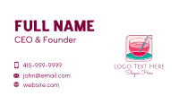 Pink Juice Drink Business Card Image Preview