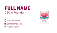 Pink Juice Drink Business Card Image Preview