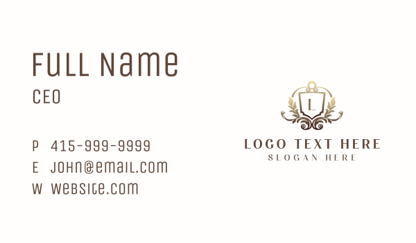 Regal Shield Royalty Business Card Design Image Preview