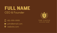 Gold Wreath Crown Shield Business Card Image Preview