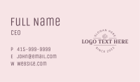 Natural Circle Rose  Business Card Image Preview