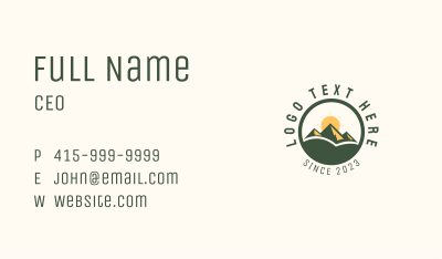 Outdoor Mountain Travel  Business Card Image Preview