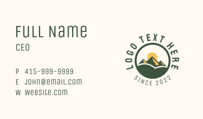 Outdoor Mountain Travel  Business Card Image Preview