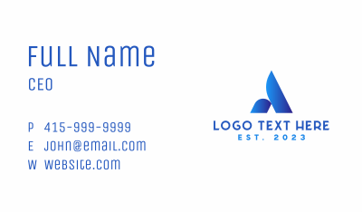 Digital Software Letter A  Business Card Image Preview