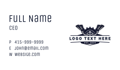 Muffler Mechanic Automotive Business Card Image Preview