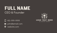 Texas Bull Tavern Business Card Design