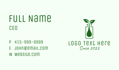 Organic Essential Oil Extract  Business Card Image Preview