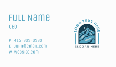 Starry Blue Mountain Business Card Image Preview