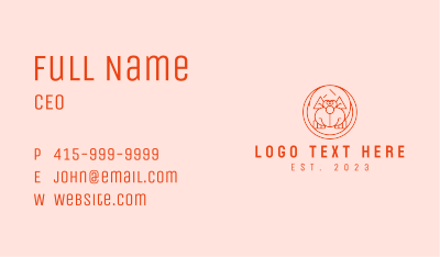 Minimalist Dog Mascot  Business Card Image Preview