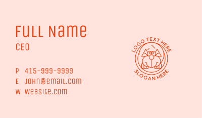 Minimalist Dog Mascot  Business Card Image Preview