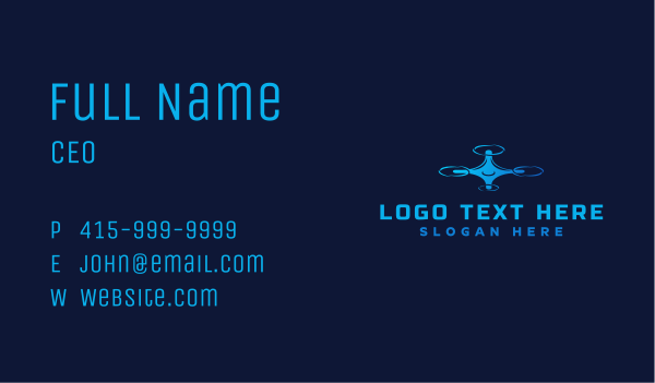 Floating Drone Device Business Card Design Image Preview