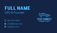Electric Blue Car Technology Business Card Image Preview