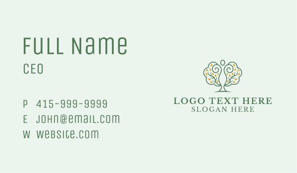 Human Forest Tree Business Card Design Image Preview