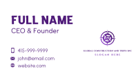 Purple Navigation Compass Business Card Image Preview