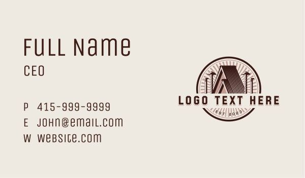 Home Renovation Roofing Nail Business Card Design Image Preview