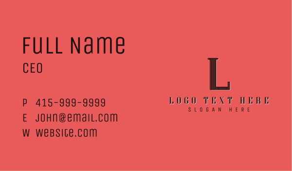 Classic Tailoring Boutique  Business Card Design Image Preview