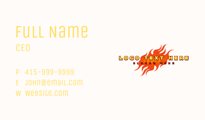 Restaurant Hot Fire Business Card Image Preview